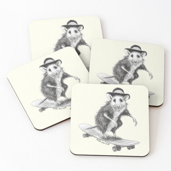 Item preview, Opossum on a skateboard (made you look) designed and sold by Bug & Brush.