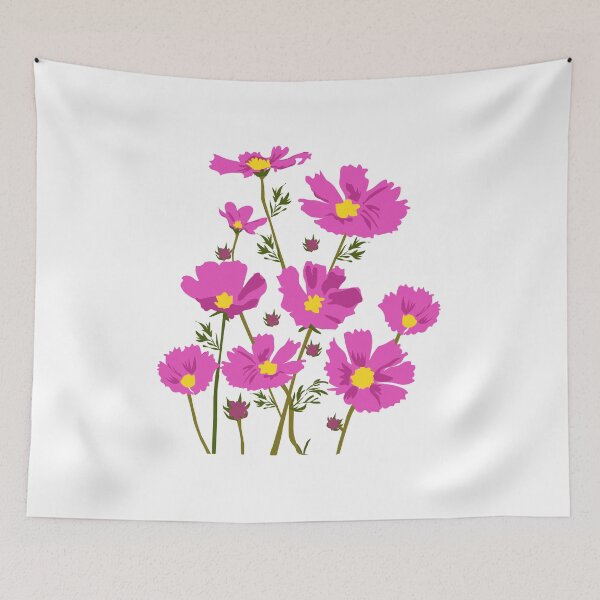 Item preview, Cosmos Floral Art  For Girls,Women who loves purple pink flower  designed and sold by spaceopy.