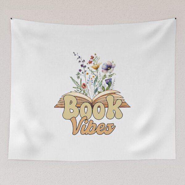 Item preview, Book Vibes Flowers designed and sold by HappyLifeCreate.
