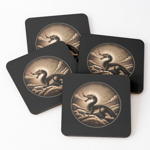 Item preview, Dragon above the Clouds - Retro Vintage logo designed and sold by Asian-Art.