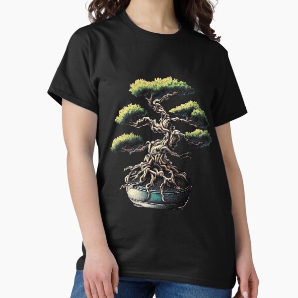 Aperçu de l'œuvre Bonsaï - logo rétro vintage créée et vendue par Asian-Art.