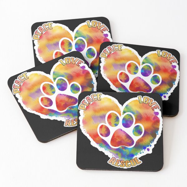 Item preview, Peace Love Rescue Dog Paw designed and sold by Bug & Brush.