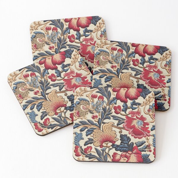 Item preview, Vibrant Floral Fabric with Baroque-inspired designed and sold by GiveMeMood.