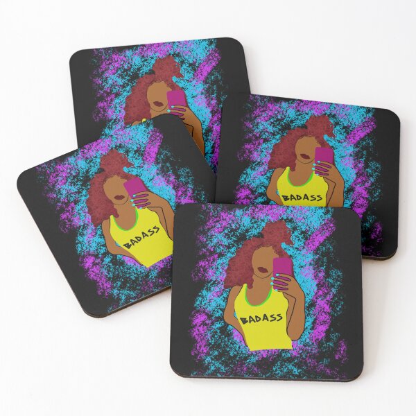 Item preview, Badass Black Girl Teen Curly Hair Selfie designed and sold by blackartmatters.
