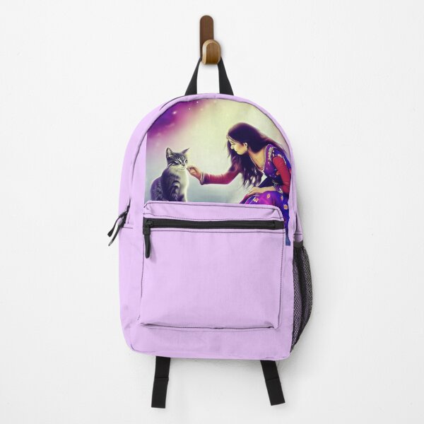 Item preview, cat and girl, cat playing,kitty playing designed and sold by GLORY-LIFE.