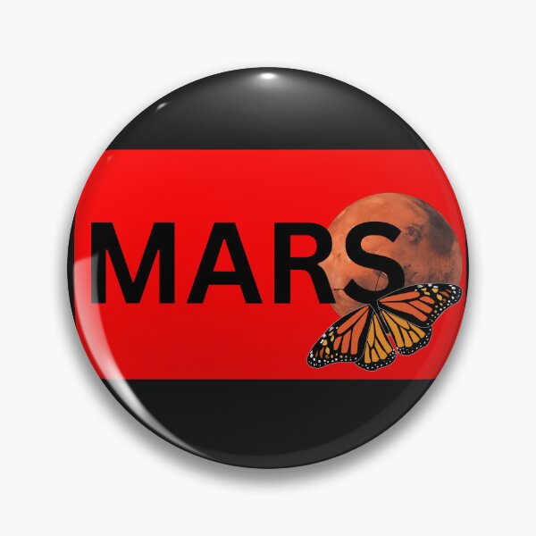 Item preview, ARE YOU A MARTIAN? IF YOU ARE THIS IS FOR YOU,THE MARTIAN FLAG PLUS MINUS THE BUTTERFLY.. NOW YOU CAN SHOW IT IN STYLE.. (BADGE STYLE)  designed and sold by IORODAN.