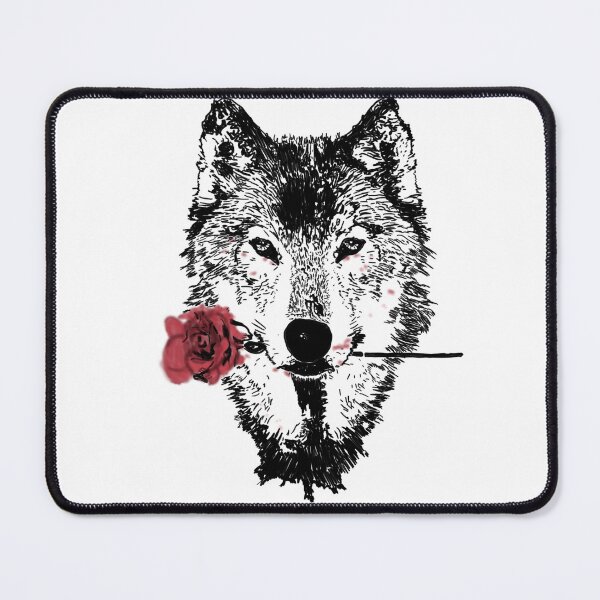 Item preview, Casanova Wolf with Rose designed and sold by Soirdesent-Arts.