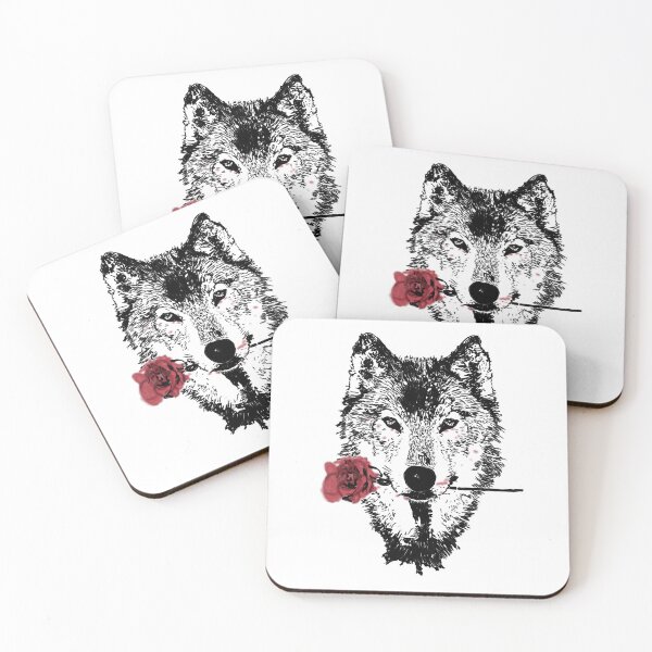 Item preview, Casanova Wolf with Rose designed and sold by Soirdesent-Arts.