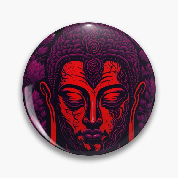 Item preview, red pop art buddha designed and sold by ZenStickConcept.