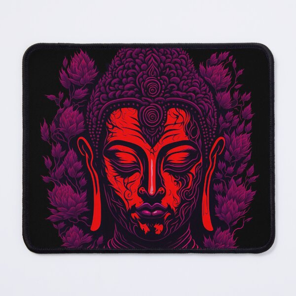 Item preview, red pop art buddha designed and sold by ZenStickConcept.