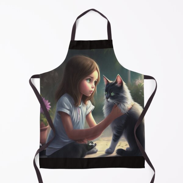 Item preview, cat and girl, cat playing,kitty playing designed and sold by GLORY-LIFE.