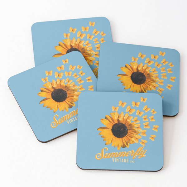 Item preview, SUNFLOWER & Butterflies - Summerfly Vintage designed and sold by tinytiger77.