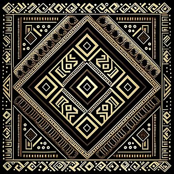 African Mud Cloth Pattern Rug by Funky Vibes