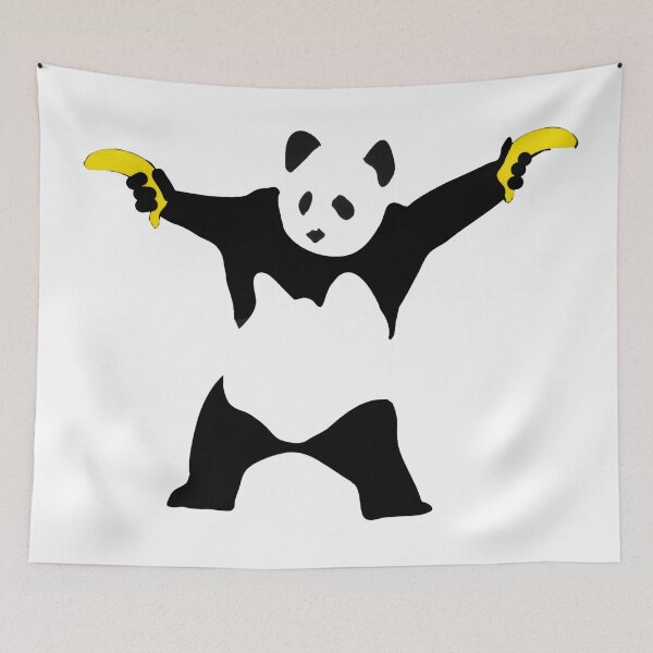 Item preview, Banksy Panda With Banana Guns designed and sold by tomrothster.