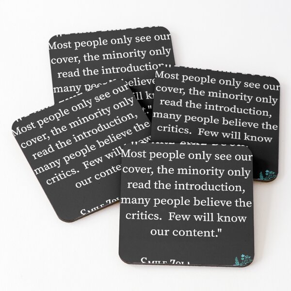 Item preview, Profound Quote by Emile Zola- Classic Minimalist Design designed and sold by PatriciaReyes.