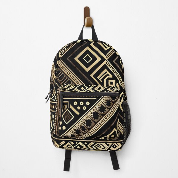 Item preview, African pattern-Brown Black and Gold Graphic Traditional Bogolanfini mud cloth designed and sold by JD72shirtshop.