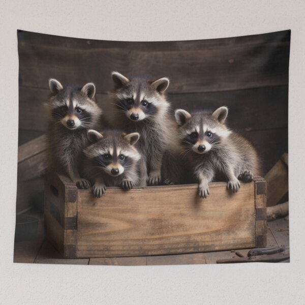 Item preview, Raccoon Haven: Tales of Love and Wonder on the Wooden Fence designed and sold by luvablelifeform.