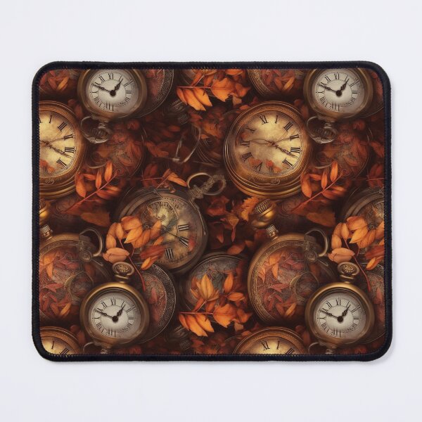 Item preview,  "Reflections on Autumn, var. 2: Steampunk-inspired Timepiece Among Fall Leaves " designed and sold by stateofhuman.