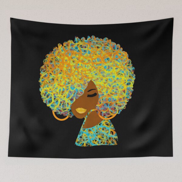 Item preview, Circle Me | African American 70s Retro Black Woman designed and sold by blackartmatters.