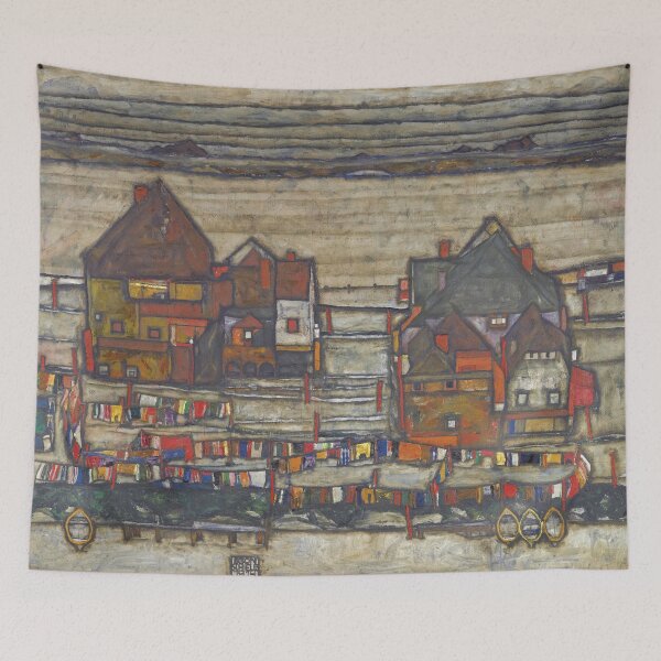 Item preview, Egon Schiele  - Houses with laundry (Suburb II) designed and sold by TheGuestCat.