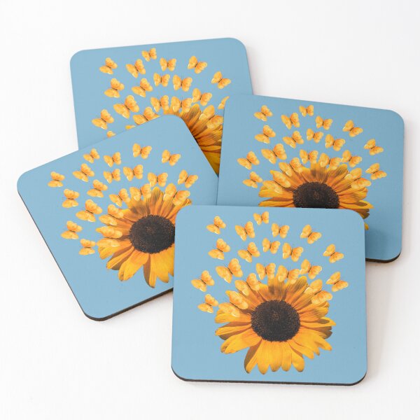 Item preview, SUNFLOWER & Butterflies  designed and sold by tinytiger77.