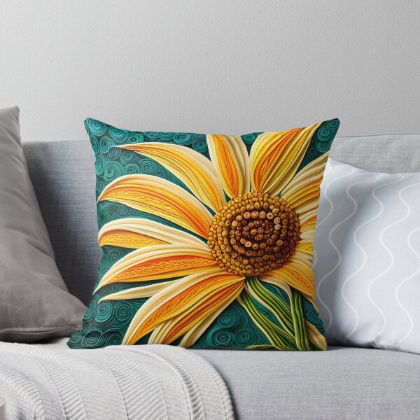 Item preview, Sunflower image with quilled paper effect designed and sold by hadleysheart.