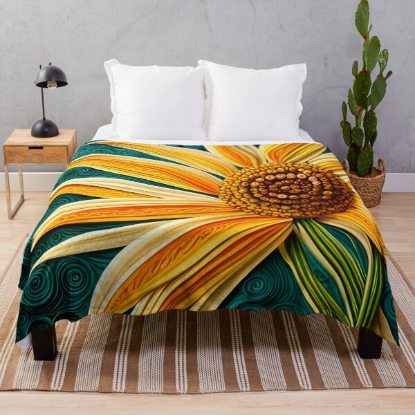 Item preview, Sunflower image with quilled paper effect designed and sold by hadleysheart.