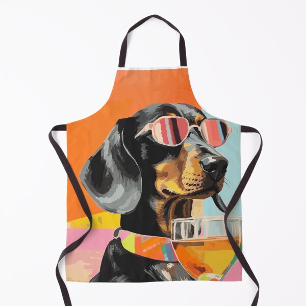 Item preview, Dachshund wearing sunglasses - Cool cocktail dog designed and sold by Straya75.