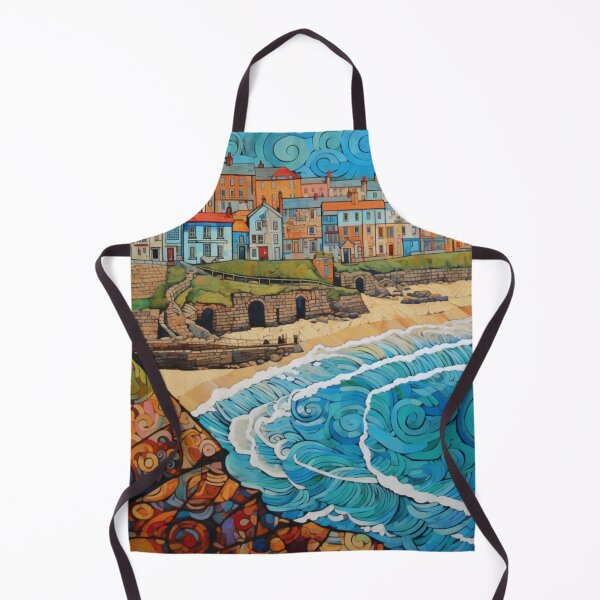 Item preview, Folk Art Newquay Beach and Town designed and sold by EpicFoxArt.