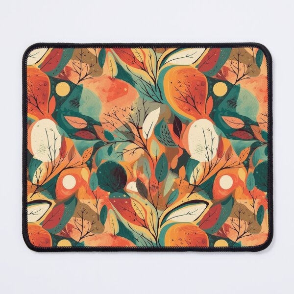 Item preview, Modern Art Meets Fall var. 3: Abstract, Playful, and Colorful Autumn Leaves Seamless Pattern designed and sold by stateofhuman.