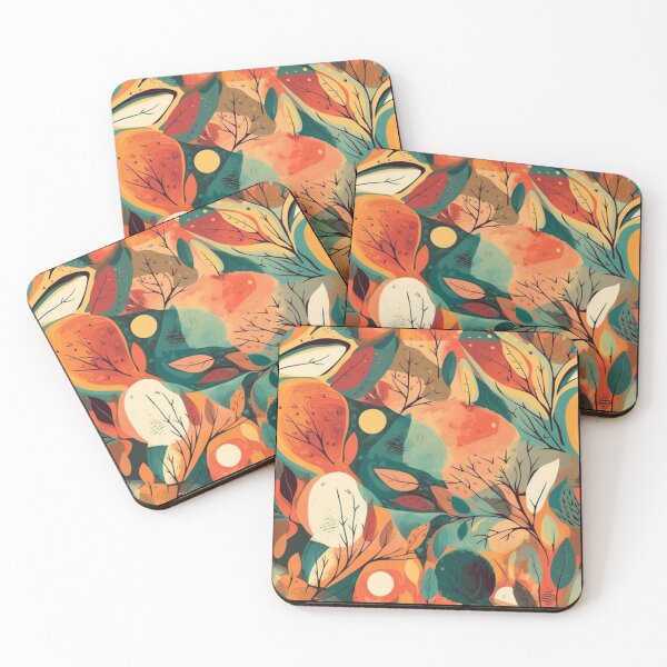 Item preview, Modern Art Meets Fall var. 3: Abstract, Playful, and Colorful Autumn Leaves Seamless Pattern designed and sold by stateofhuman.