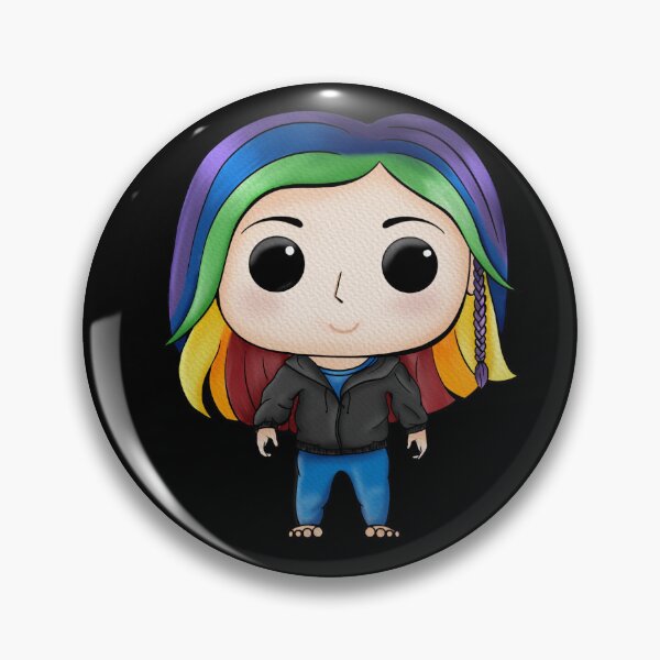 Item preview, Rainbow hair bobble head designed and sold by writersparks.