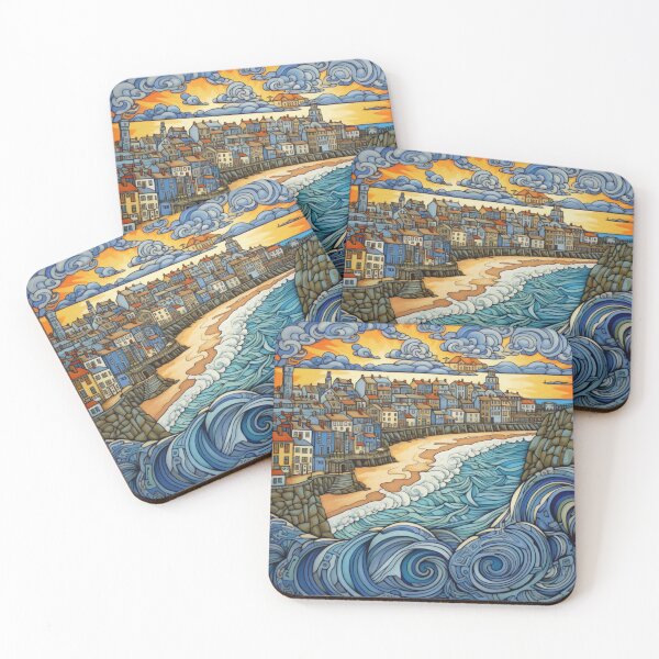 Item preview, Swirling Sunrise at Newquay  designed and sold by EpicFoxArt.