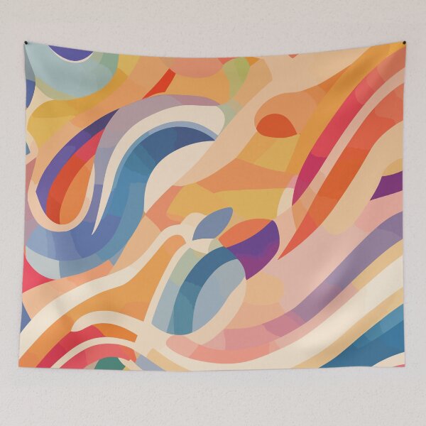 Item preview, Curved Wonder in Multicolor designed and sold by printyai.