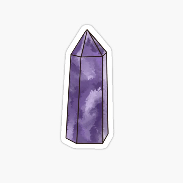 Purple Aesthetic Celestial Crystal Sticker, Starry Night Crystal Sticker,  Witchy Vibe Crystal Sticker, Purple Crystal Sticker