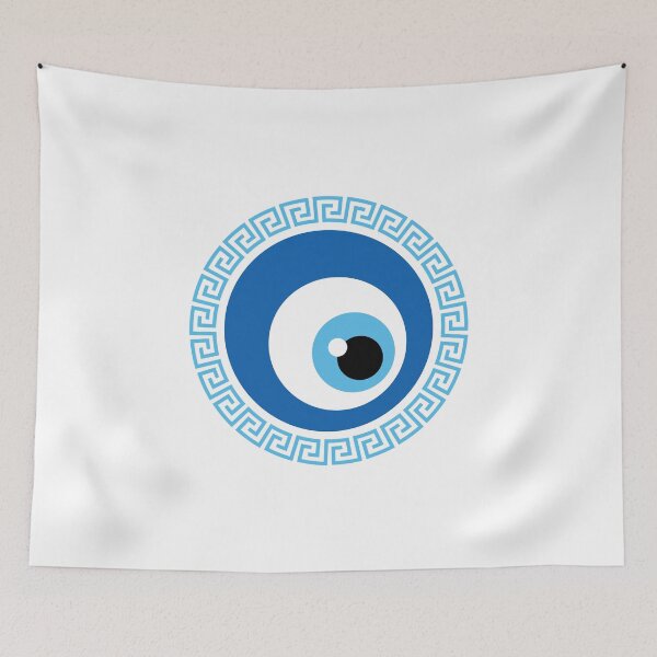 Item preview, Greek Eye amulet rounded by Greek ornament. designed and sold by paulo silveira.