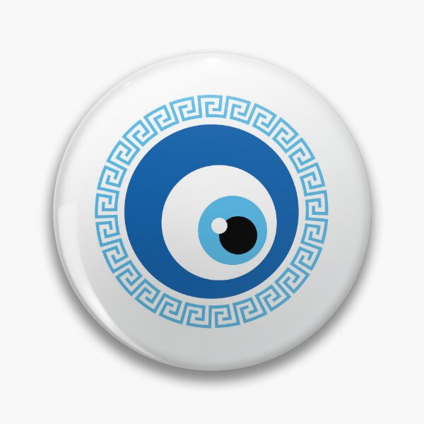 Item preview, Greek Eye amulet rounded by Greek ornament. designed and sold by paulo silveira.