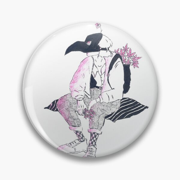 Item preview, Hombre sentado con saco de flores designed and sold by Naroaaa.