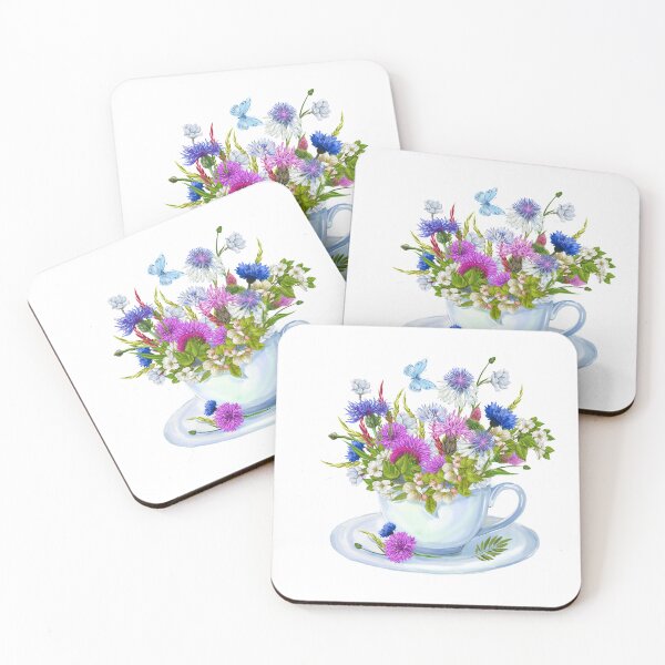 Item preview, Watercolor Teacup with Cornflowers  designed and sold by silviaol.