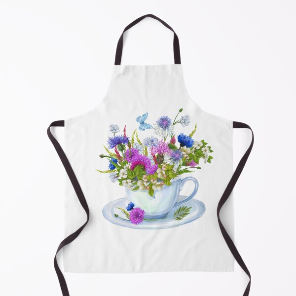 Item preview, Watercolor Teacup with Cornflowers  designed and sold by silviaol.