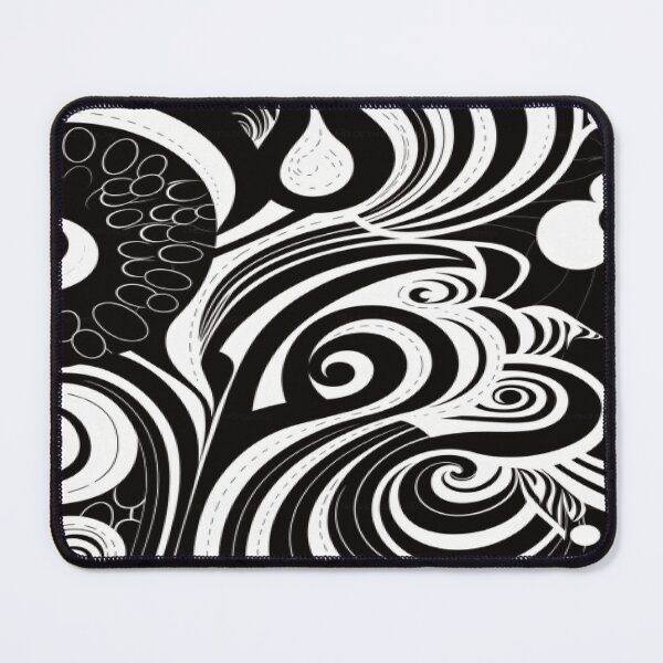 Item preview, Monochrome Magic: Black and White Swirling Geometric Pattern Collection One designed and sold by delohill.