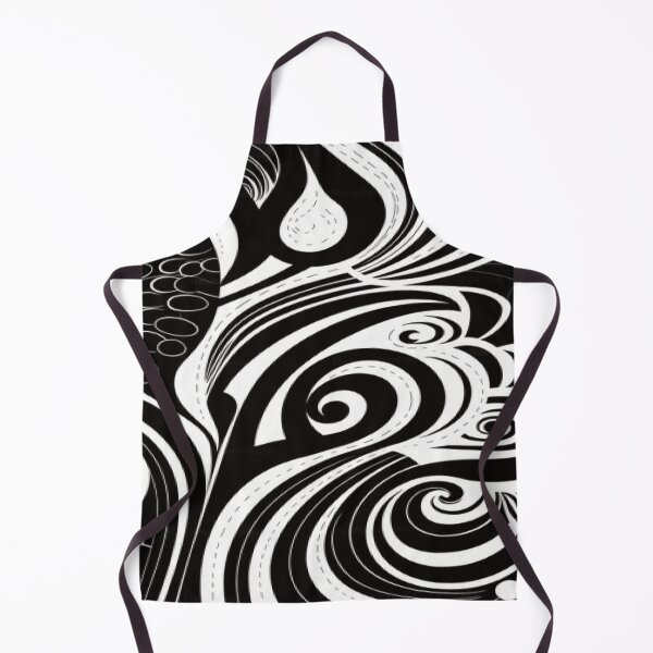 Item preview, Monochrome Magic: Black and White Swirling Geometric Pattern Collection One designed and sold by delohill.