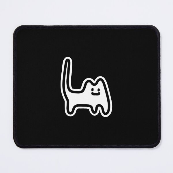 Item preview, Simple Wonky Cat Art (White Outline) designed and sold by wonkcat.