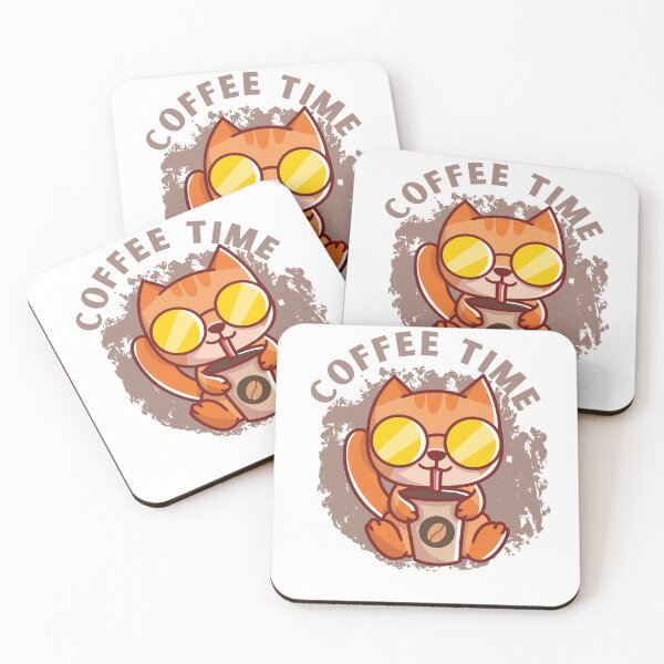 Item preview, Cat and coffee designed and sold by Azrou shop.
