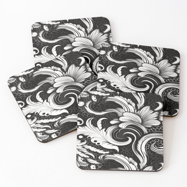 Item preview, Monochrome Magic: Black and White Swirling Geometric Pattern Collection Two designed and sold by delohill.