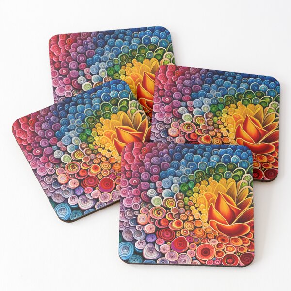 Item preview, Floral background with quilled paper effect designed and sold by hadleysheart.