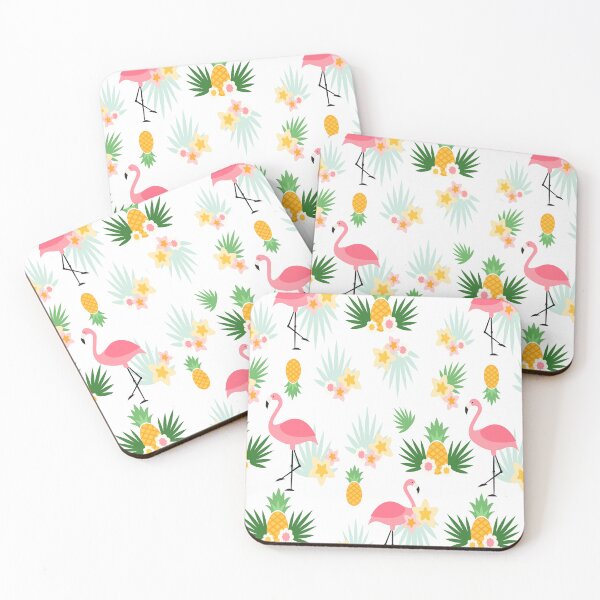 Item preview, Summer patterns with flamingos and pineapples designed and sold by CustomHive.