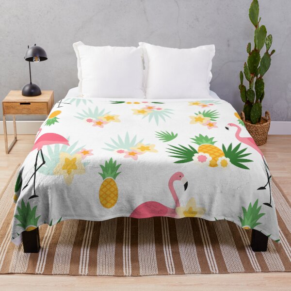 Item preview, Summer patterns with flamingos and pineapples designed and sold by CustomHive.