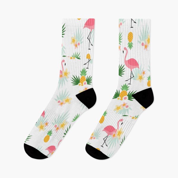 Item preview, Summer patterns with flamingos and pineapples designed and sold by CustomHive.