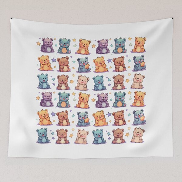 Item preview, Teddy Playtime: Bear and Stars Design designed and sold by achentouf.